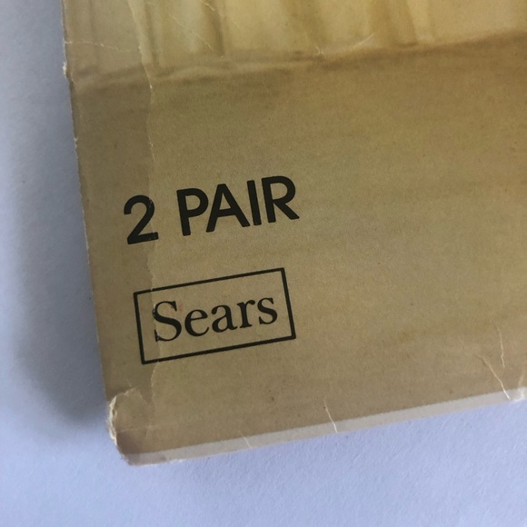 2 PAIR Sears CLING-ALON Nylon Knee High Stockings Reinforce Toe - Picture 3 of 6